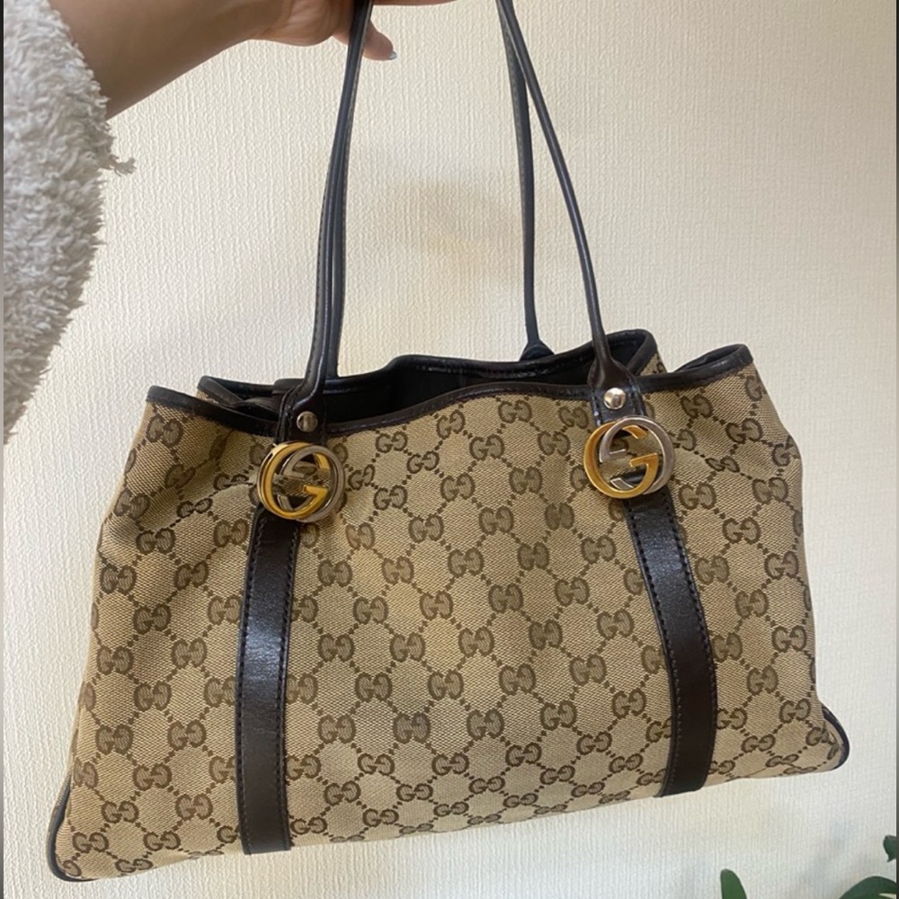Gucci Beige and Brown GG Canvas Tote